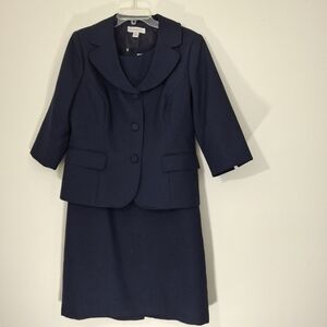 Danillo Navy Dress with Matching Jacket, Size 14